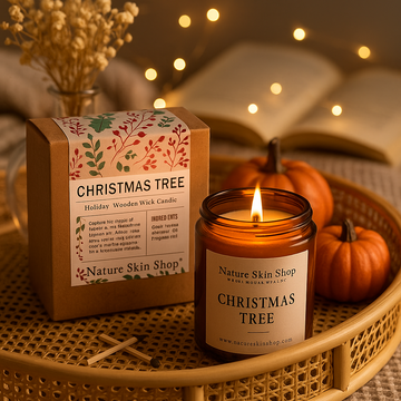 Christmas Tree Wood Wick Soy Candle - Skincare Lab
